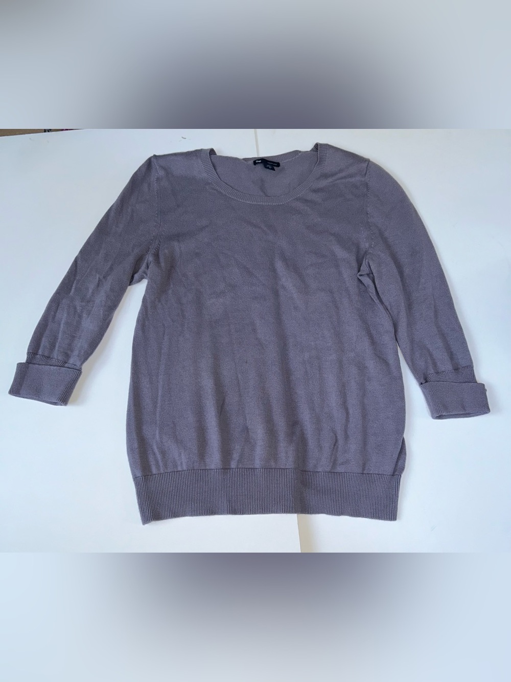 EUC - GAP 100% Cotton Scoop Neck 3/4 Sleeve Sweater
